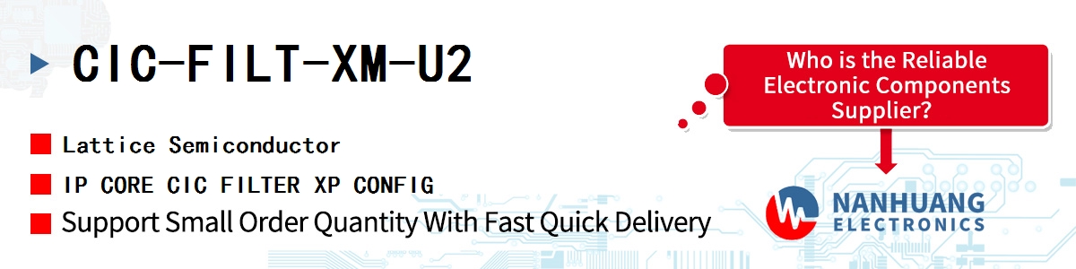 CIC-FILT-XM-U2 Lattice IP CORE CIC FILTER XP CONFIG