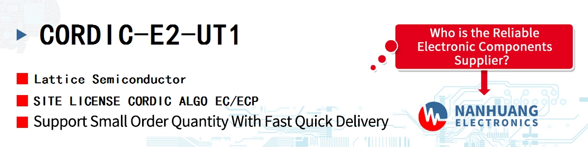 CORDIC-E2-UT1 Lattice SITE LICENSE CORDIC ALGO EC/ECP