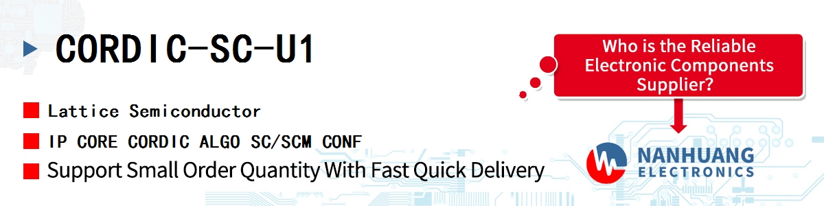 CORDIC-SC-U1 Lattice IP CORE CORDIC ALGO SC/SCM CONF