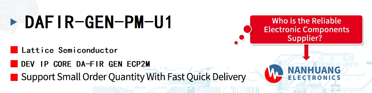 DAFIR-GEN-PM-U1 Lattice DEV IP CORE DA-FIR GEN ECP2M