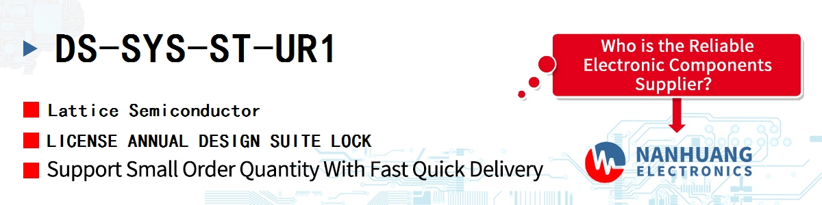 DS-SYS-ST-UR1 Lattice LICENSE ANNUAL DESIGN SUITE LOCK