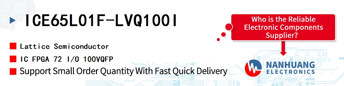 ICE65L01F-LVQ100I Lattice IC FPGA 72 I/O 100VQFP