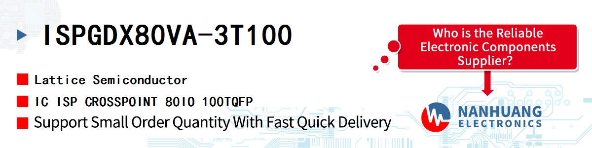 ISPGDX80VA-3T100 Lattice IC ISP CROSSPOINT 80IO 100TQFP