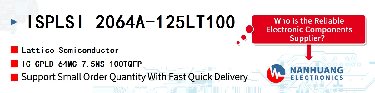 ISPLSI 2064A-125LT100 Lattice IC CPLD 64MC 7.5NS 100TQFP