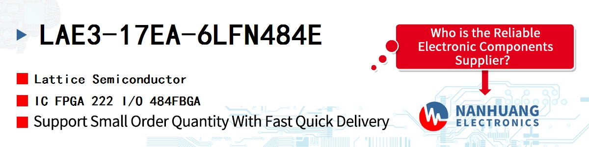 LAE3-17EA-6LFN484E Lattice IC FPGA 222 I/O 484FBGA