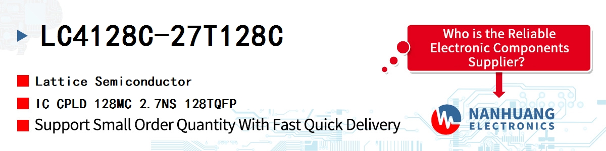 LC4128C-27T128C Lattice IC CPLD 128MC 2.7NS 128TQFP