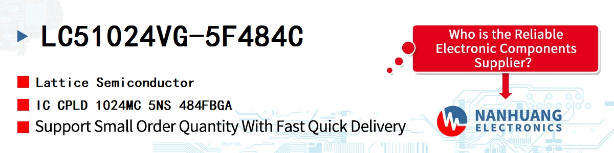 LC51024VG-5F484C Lattice IC CPLD 1024MC 5NS 484FBGA