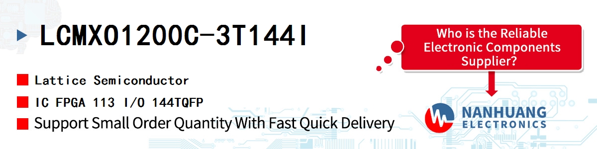 LCMXO1200C-3T144I Lattice IC FPGA 113 I/O 144TQFP