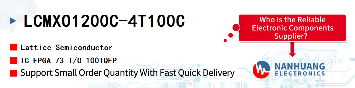 LCMXO1200C-4T100C Lattice IC FPGA 73 I/O 100TQFP