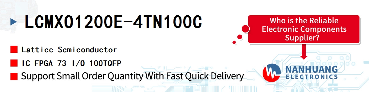 LCMXO1200E-4TN100C Lattice IC FPGA 73 I/O 100TQFP