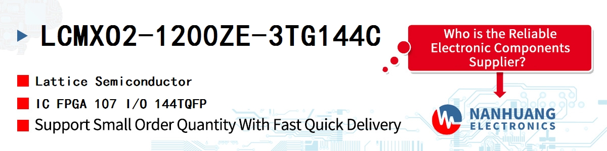 LCMXO2-1200ZE-3TG144C Lattice IC FPGA 107 I/O 144TQFP