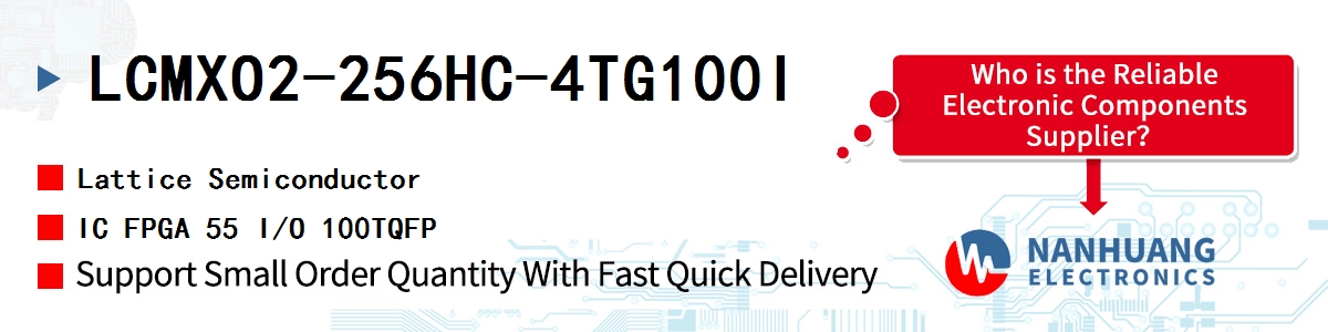 LCMXO2-256HC-4TG100I Lattice IC FPGA 55 I/O 100TQFP