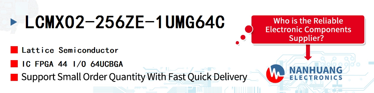 LCMXO2-256ZE-1UMG64C Lattice IC FPGA 44 I/O 64UCBGA