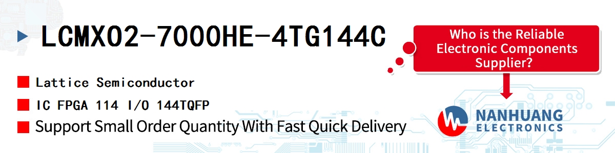 LCMXO2-7000HE-4TG144C Lattice IC FPGA 114 I/O 144TQFP