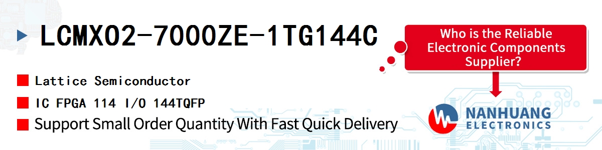 LCMXO2-7000ZE-1TG144C Lattice IC FPGA 114 I/O 144TQFP