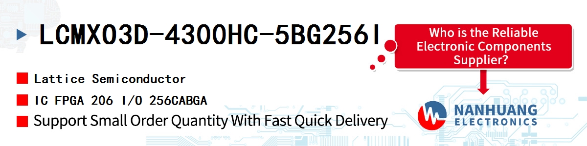 LCMXO3D-4300HC-5BG256I Lattice IC FPGA 206 I/O 256CABGA