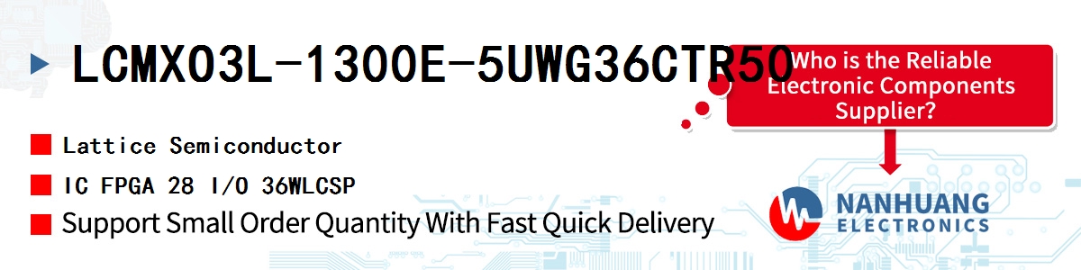 LCMXO3L-1300E-5UWG36CTR50 Lattice IC FPGA 28 I/O 36WLCSP