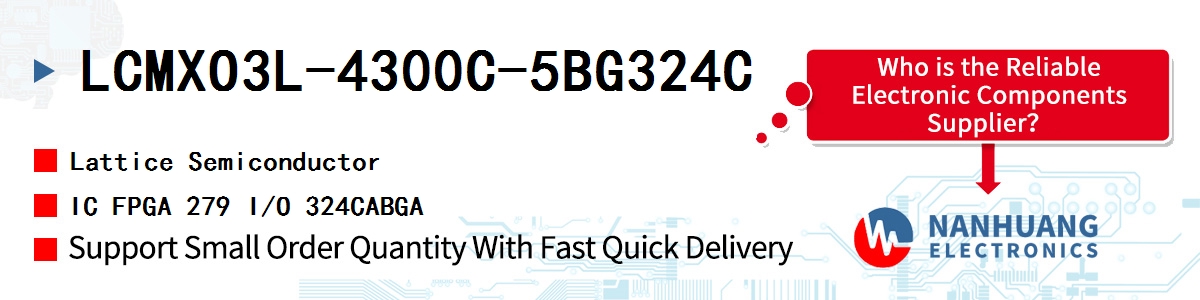 LCMXO3L-4300C-5BG324C Lattice IC FPGA 279 I/O 324CABGA