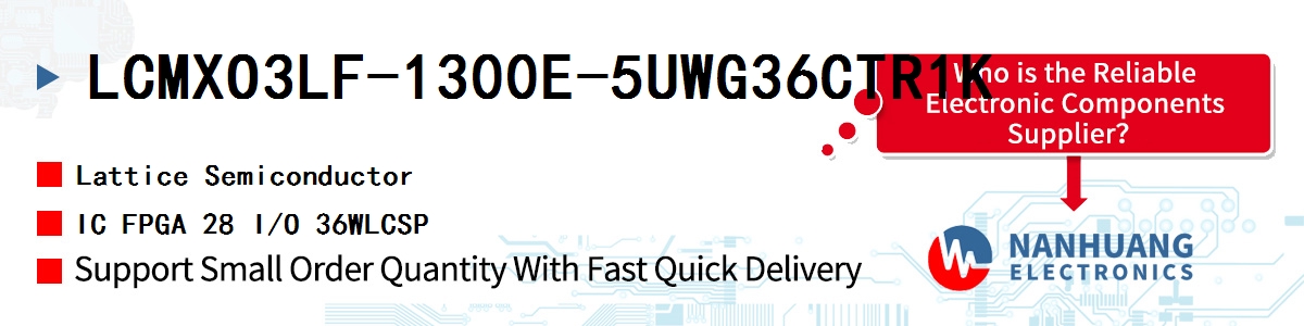 LCMXO3LF-1300E-5UWG36CTR1K Lattice IC FPGA 28 I/O 36WLCSP