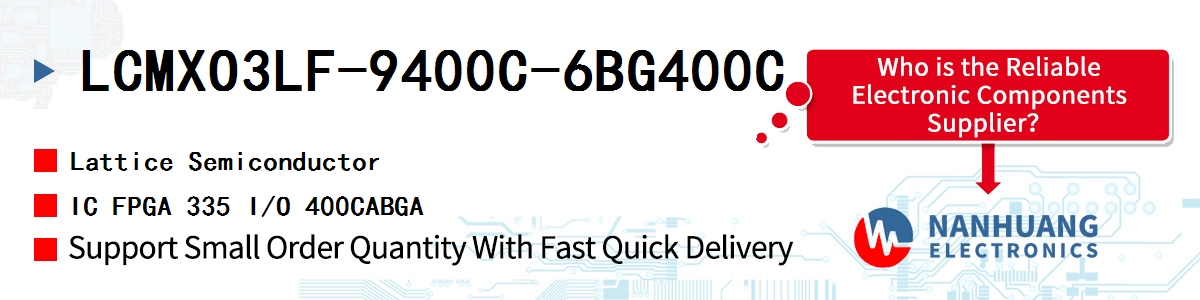 LCMXO3LF-9400C-6BG400C Lattice IC FPGA 335 I/O 400CABGA