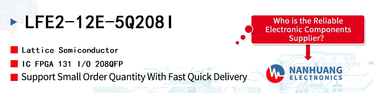 LFE2-12E-5Q208I Lattice IC FPGA 131 I/O 208QFP