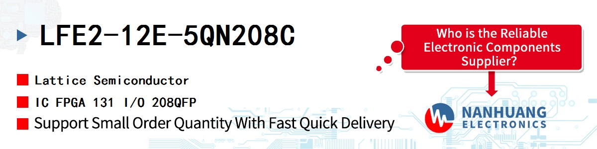 LFE2-12E-5QN208C Lattice IC FPGA 131 I/O 208QFP