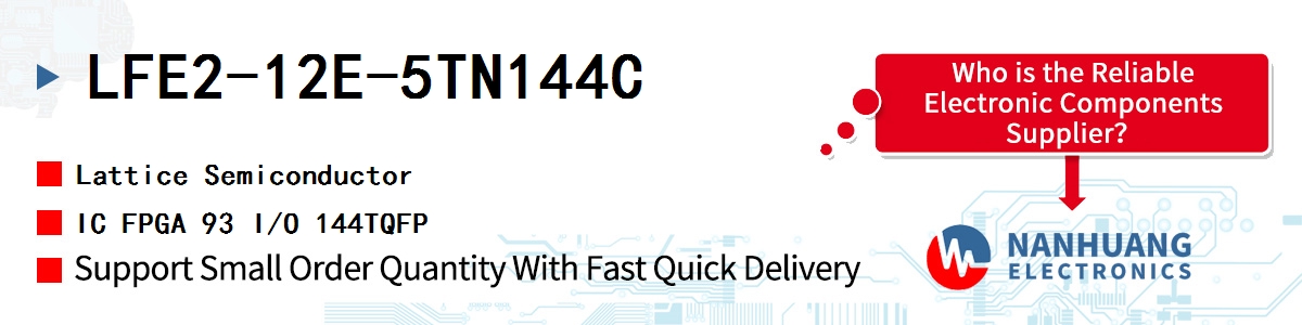 LFE2-12E-5TN144C Lattice IC FPGA 93 I/O 144TQFP