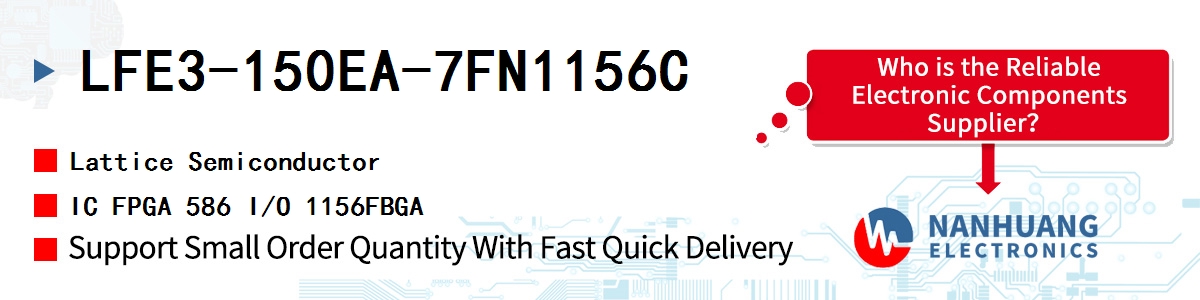 LFE3-150EA-7FN1156C Lattice IC FPGA 586 I/O 1156FBGA