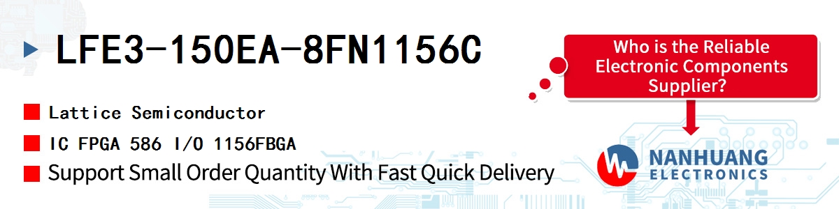 LFE3-150EA-8FN1156C Lattice IC FPGA 586 I/O 1156FBGA