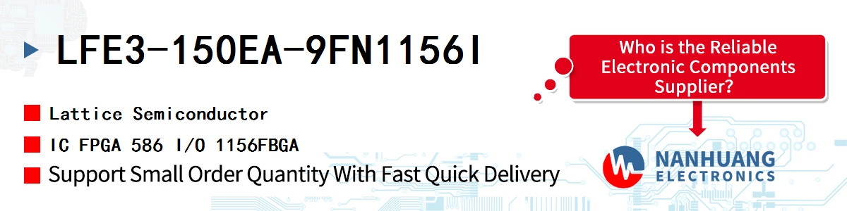 LFE3-150EA-9FN1156I Lattice IC FPGA 586 I/O 1156FBGA