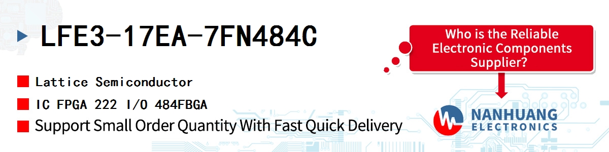 LFE3-17EA-7FN484C Lattice IC FPGA 222 I/O 484FBGA