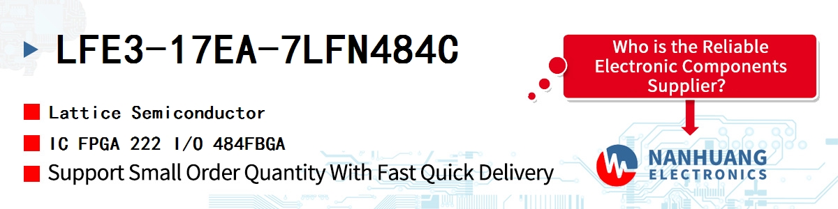 LFE3-17EA-7LFN484C Lattice IC FPGA 222 I/O 484FBGA