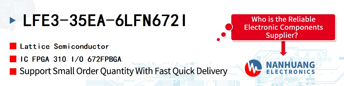 LFE3-35EA-6LFN672I Lattice IC FPGA 310 I/O 672FPBGA