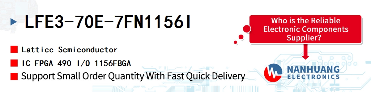 LFE3-70E-7FN1156I Lattice IC FPGA 490 I/O 1156FBGA