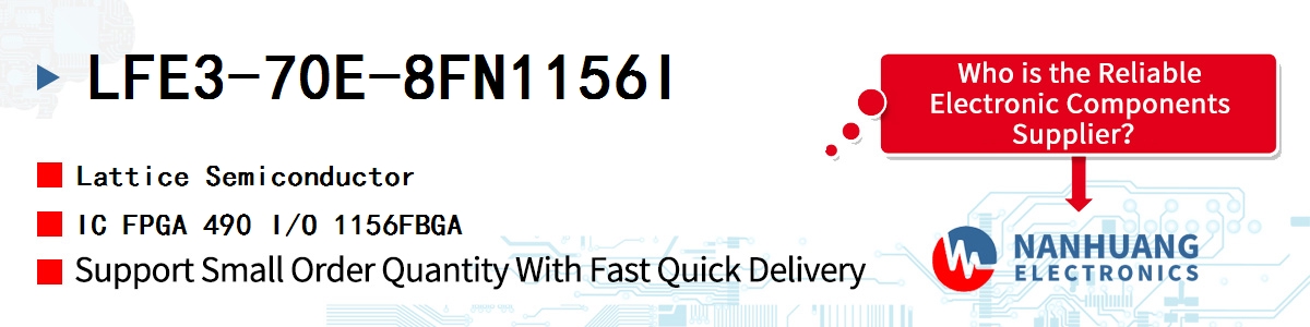 LFE3-70E-8FN1156I Lattice IC FPGA 490 I/O 1156FBGA