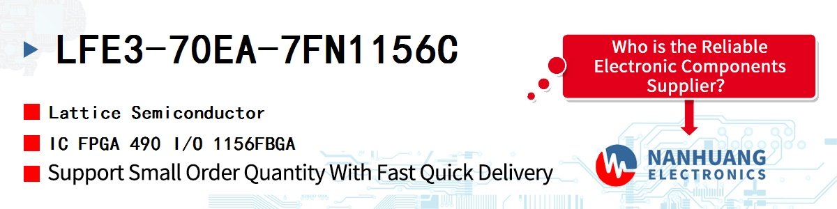 LFE3-70EA-7FN1156C Lattice IC FPGA 490 I/O 1156FBGA