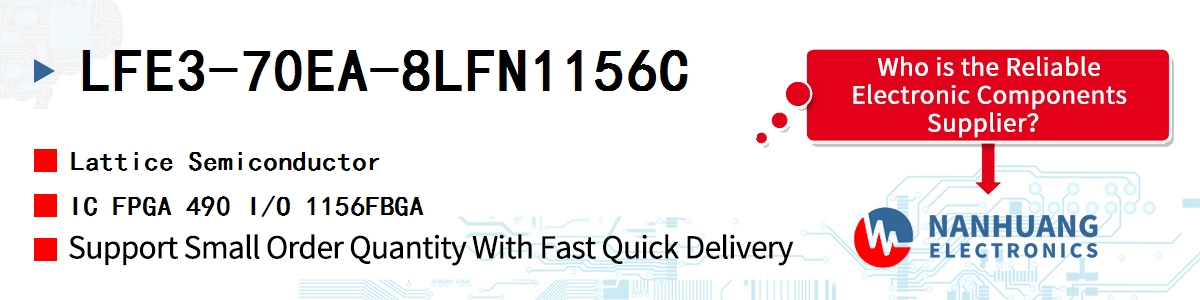 LFE3-70EA-8LFN1156C Lattice IC FPGA 490 I/O 1156FBGA