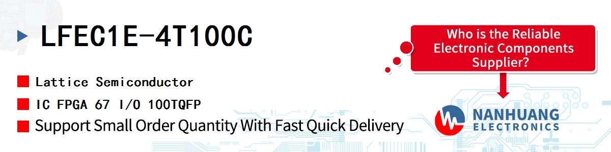 LFEC1E-4T100C Lattice IC FPGA 67 I/O 100TQFP