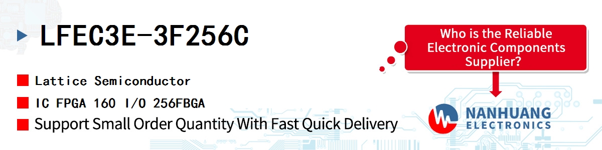 LFEC3E-3F256C Lattice IC FPGA 160 I/O 256FBGA