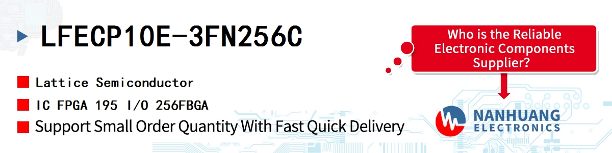 LFECP10E-3FN256C Lattice IC FPGA 195 I/O 256FBGA