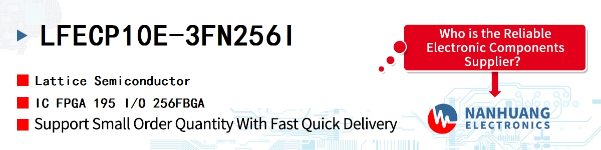 LFECP10E-3FN256I Lattice IC FPGA 195 I/O 256FBGA