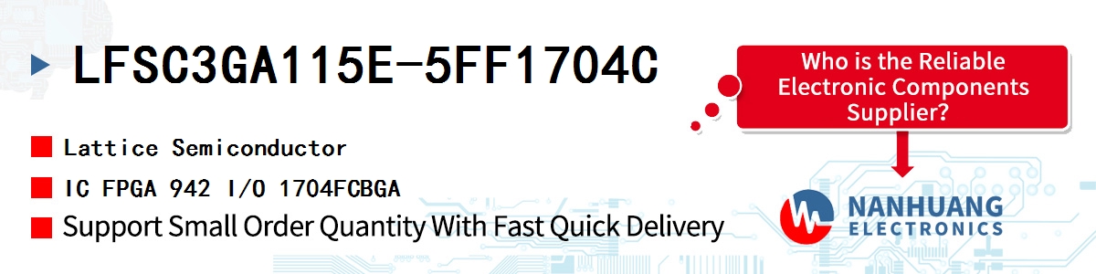 LFSC3GA115E-5FF1704C Lattice IC FPGA 942 I/O 1704FCBGA