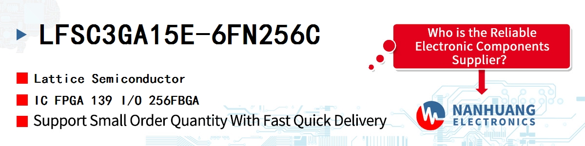 LFSC3GA15E-6FN256C Lattice IC FPGA 139 I/O 256FBGA