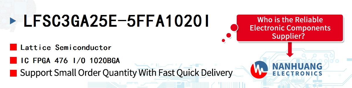 LFSC3GA25E-5FFA1020I Lattice IC FPGA 476 I/O 1020BGA