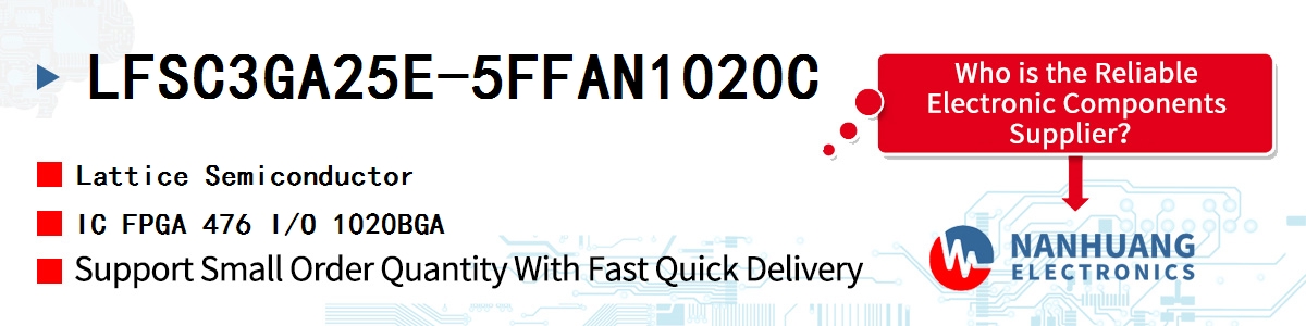 LFSC3GA25E-5FFAN1020C Lattice IC FPGA 476 I/O 1020BGA