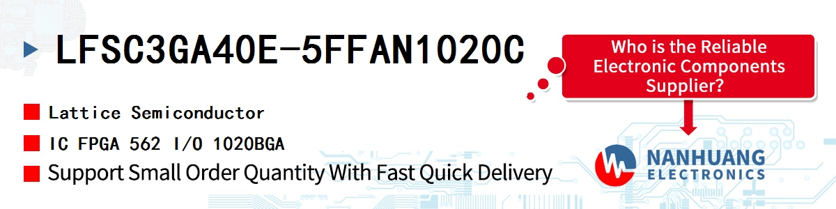 LFSC3GA40E-5FFAN1020C Lattice IC FPGA 562 I/O 1020BGA