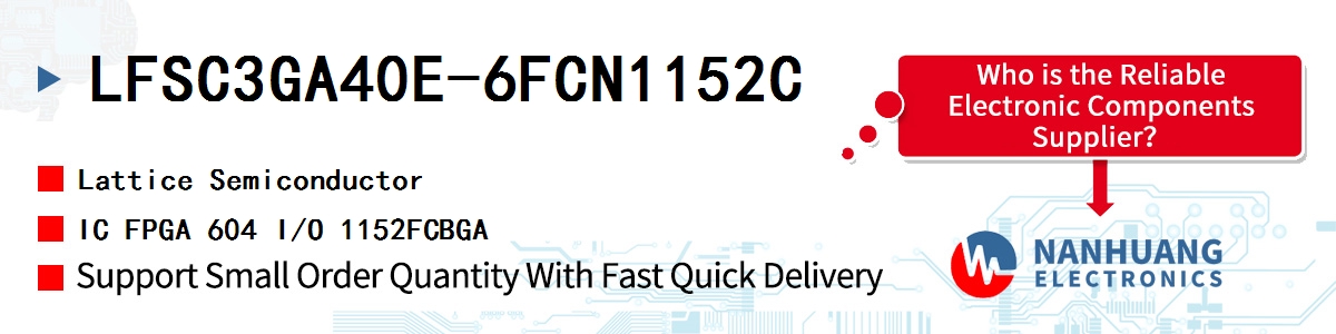 LFSC3GA40E-6FCN1152C Lattice IC FPGA 604 I/O 1152FCBGA