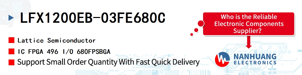 LFX1200EB-03FE680C Lattice IC FPGA 496 I/O 680FPSBGA