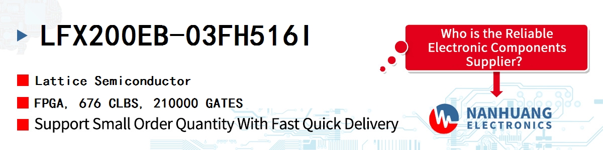 LFX200EB-03FH516I Lattice FPGA, 676 CLBS, 210000 GATES