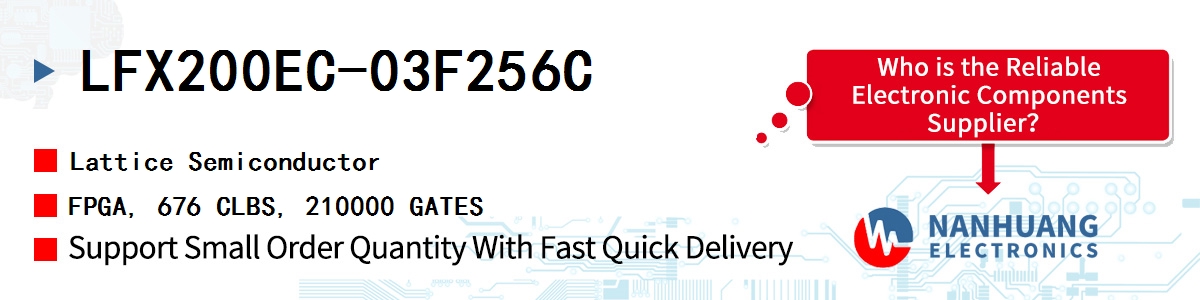 LFX200EC-03F256C Lattice FPGA, 676 CLBS, 210000 GATES